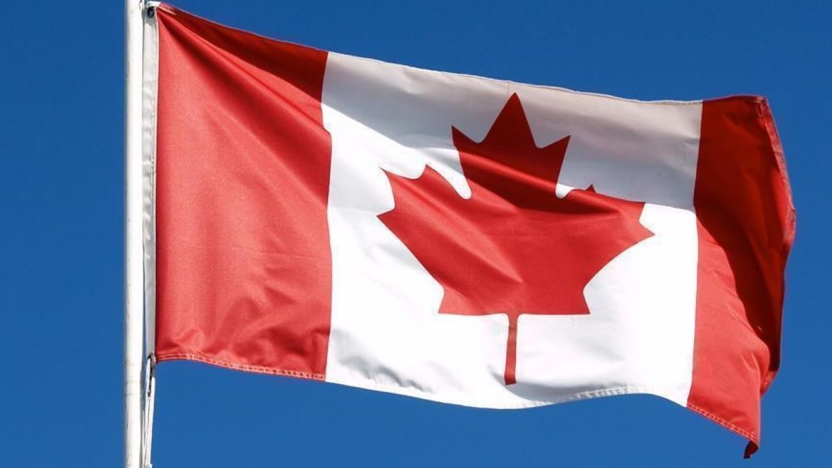 Imagen de archivo de la bandera de Canadá