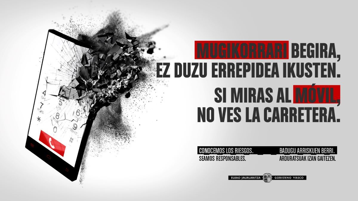 Campaña de vigilancia de las distracciones durante la conducción. Foto: Ertzaintza