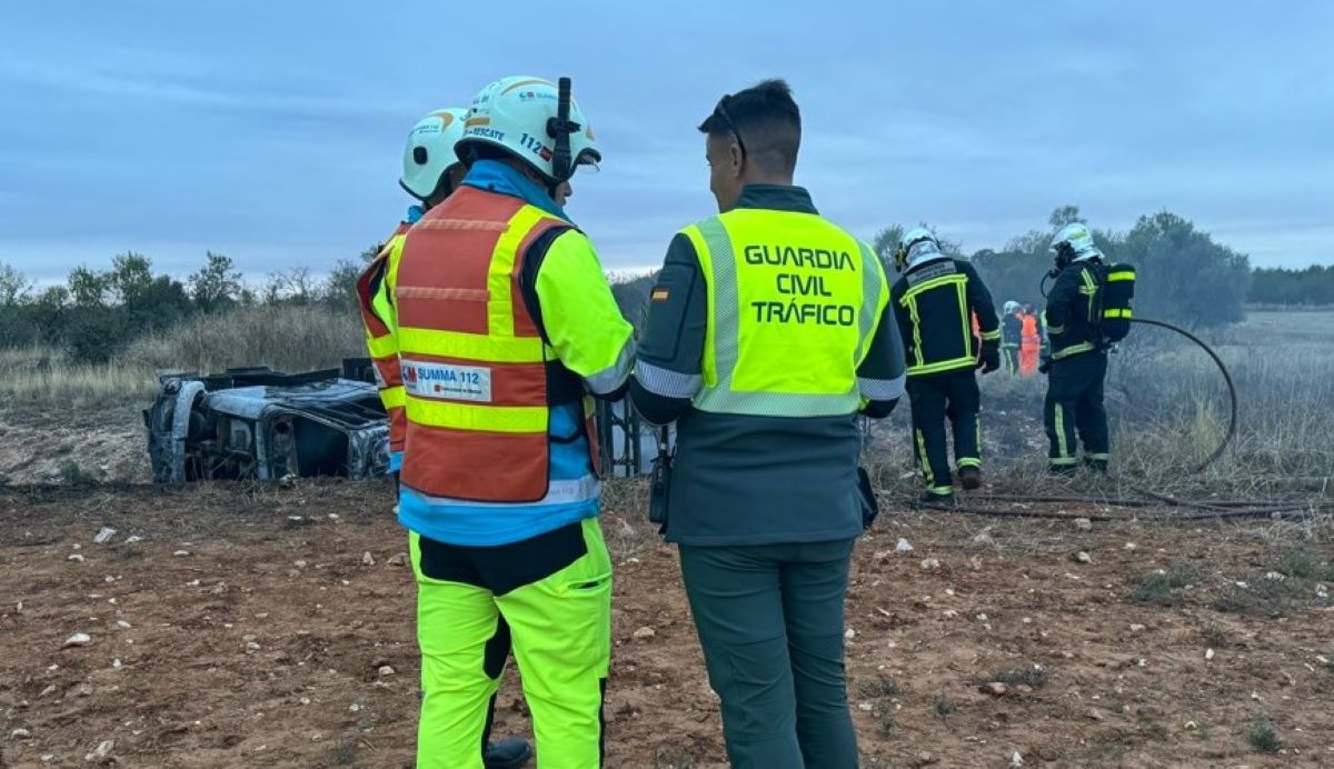 Imagen del accidente. Foto: @112cmadrid