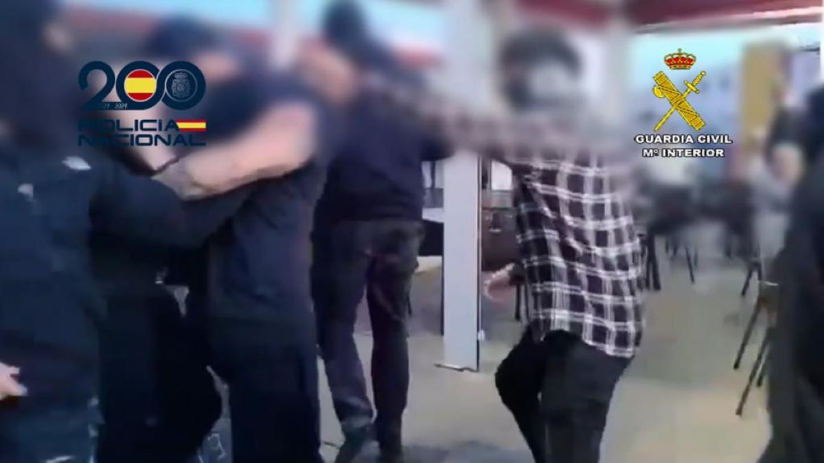 Imagen de la detención. Foto: Guardia Civil/Policía Nacional