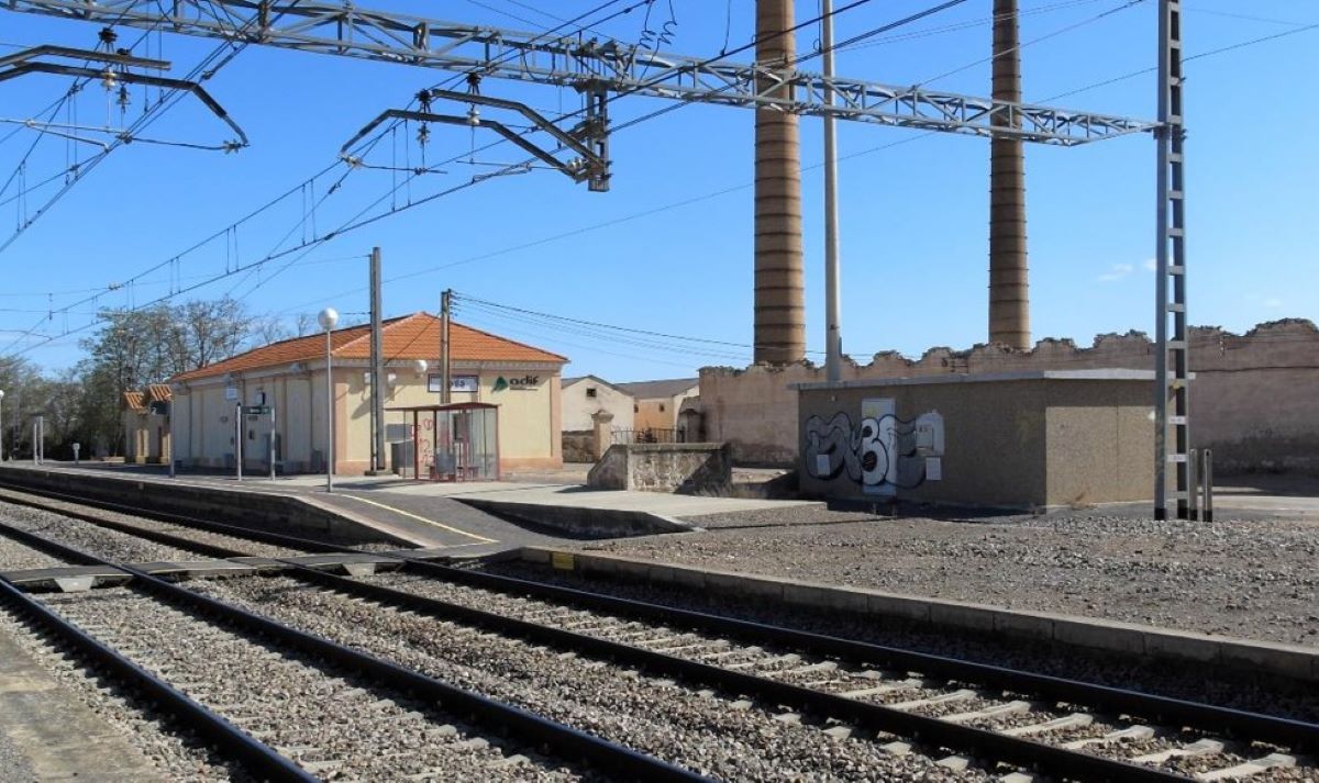 Estación de Épila. Foto: Ministerio de Transportes y Movilidad Sostenible