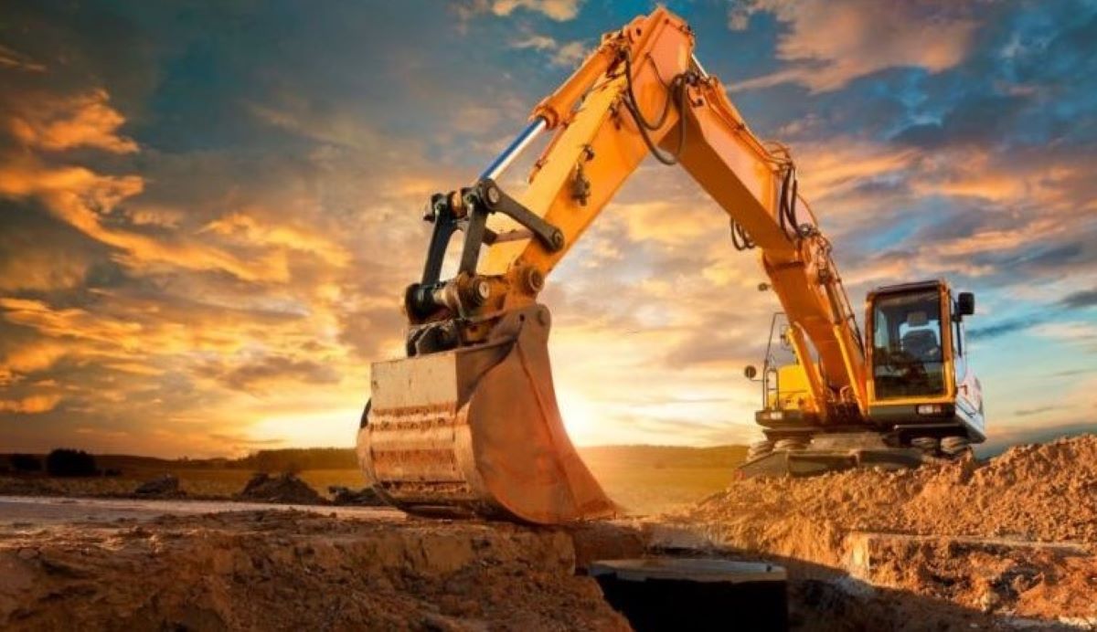 Imagen de una excavadora. Foto de archivo