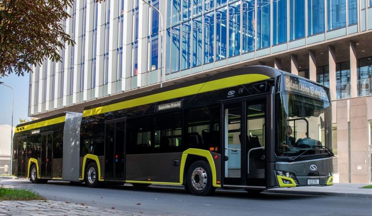 Imagen del autobús Solaris Urbino 18 Eléctrico. Foto: CAF