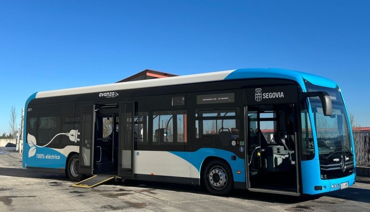 Autobús eléctrico Mercedes-Benz. Foto: Ayuntamiento de Segovia