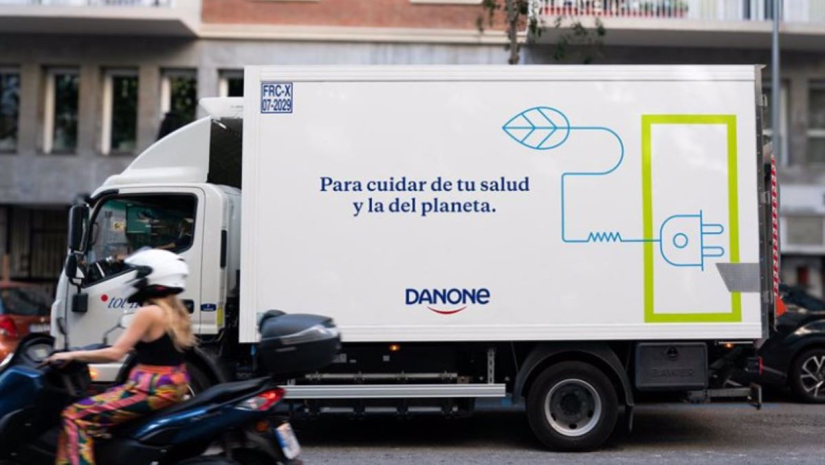 Camión eléctrico de Danone. Foto: Danone