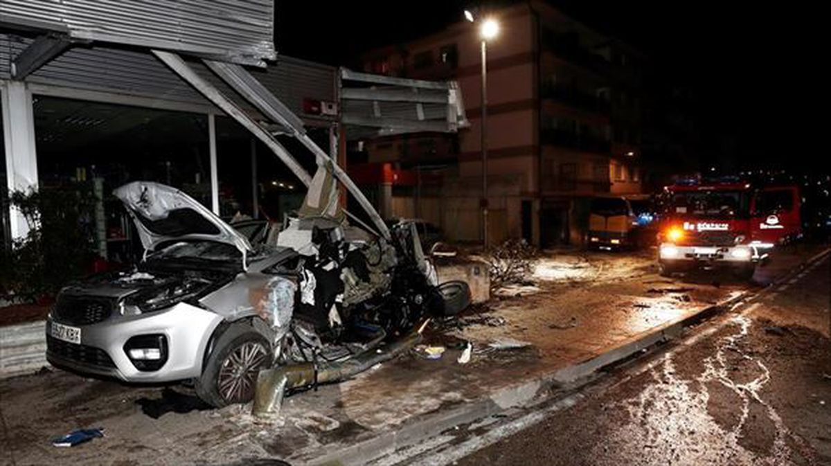 Imagen del accidente. Foto: EITB.eus