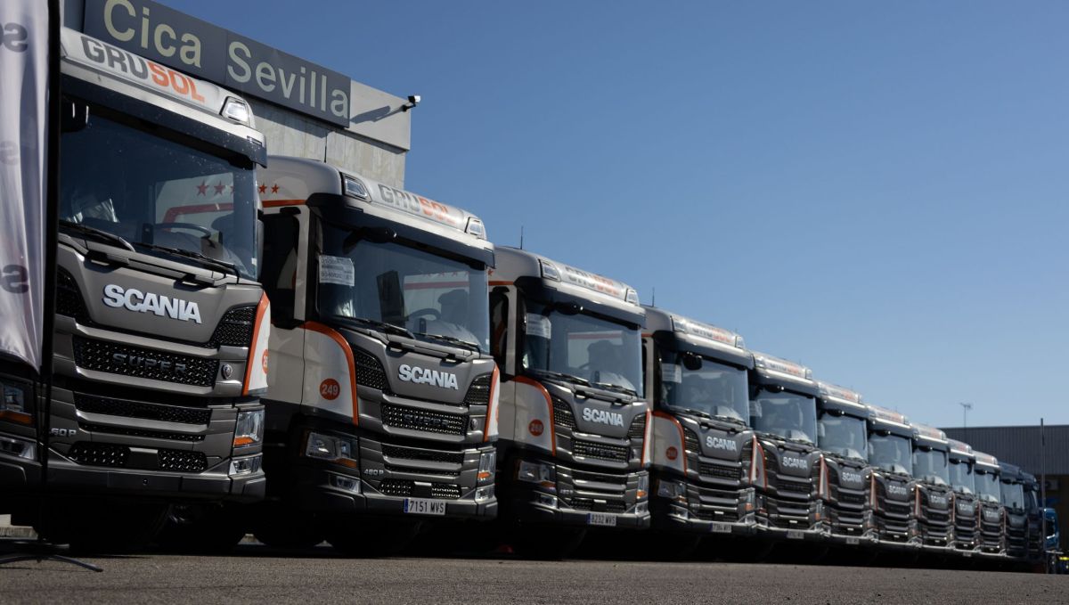 Imagen de los camiones. Foto: Scania