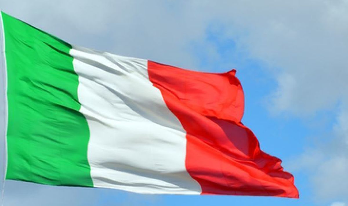 Bandera de Italia. Foto de archivo