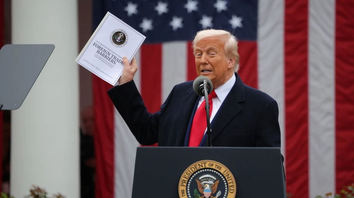 Imagen de Donald Trump anunciando los aranceles de Estados Unidos. Foto de agencias