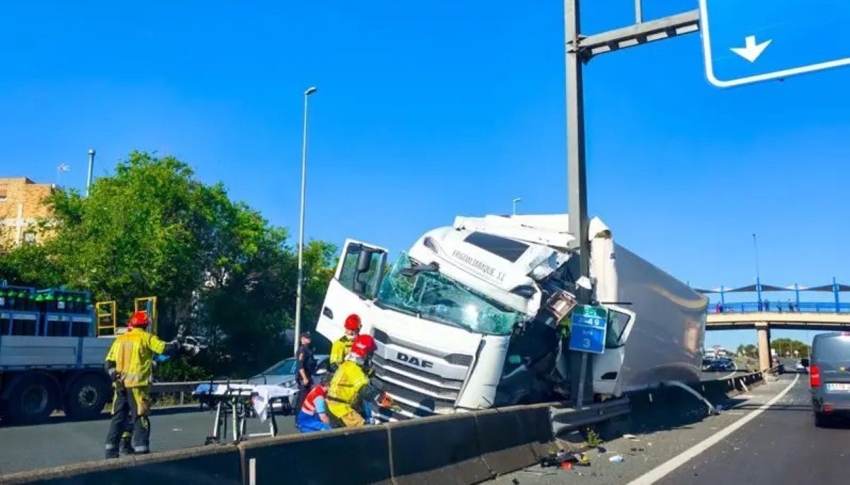 Imagen del accidente. Foto: Francisco J. Olmo/Europa Press