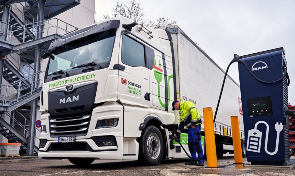 Primer camión totalmente eléctrico en pruebas en MAN Inbound Logistics. Foto: MAN