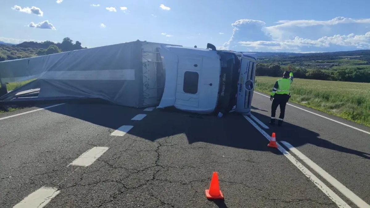Imagen del accidente. Foto: Guardia Civil