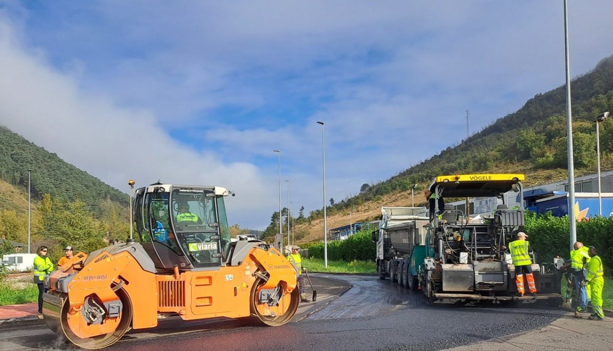 Imagen de obras en carretera. Foto: Gobierno de Navarra