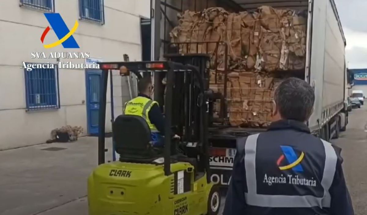 Imagen de la incautación de la cocaína. Foto: Vídeo Agencia Tributaria
