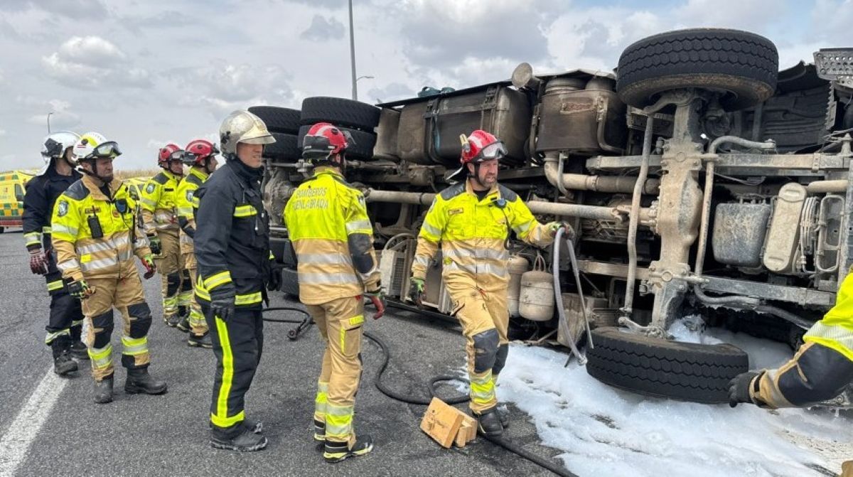 Imagen del accidente. Foto: @112cmadrid
