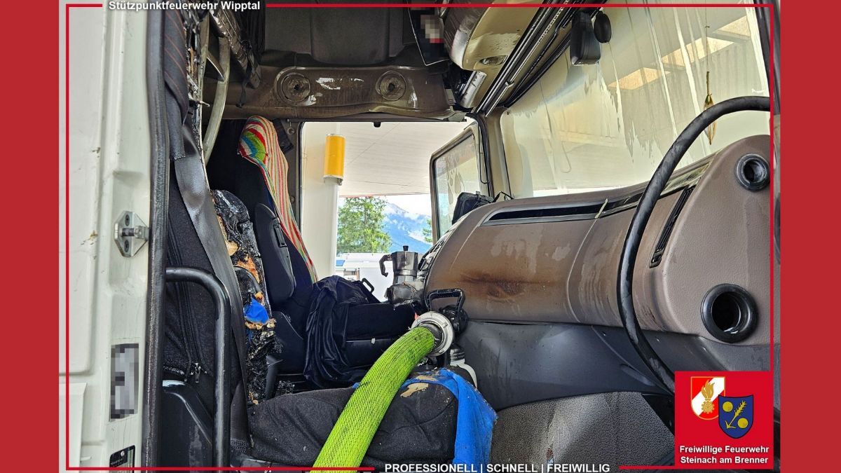 Imagen de la cabina. Fotos: Feuerwehr Steinach am Brenner