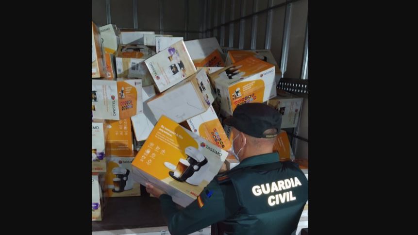 Imagen de la mercancía robada localizada por la Guardia Civil