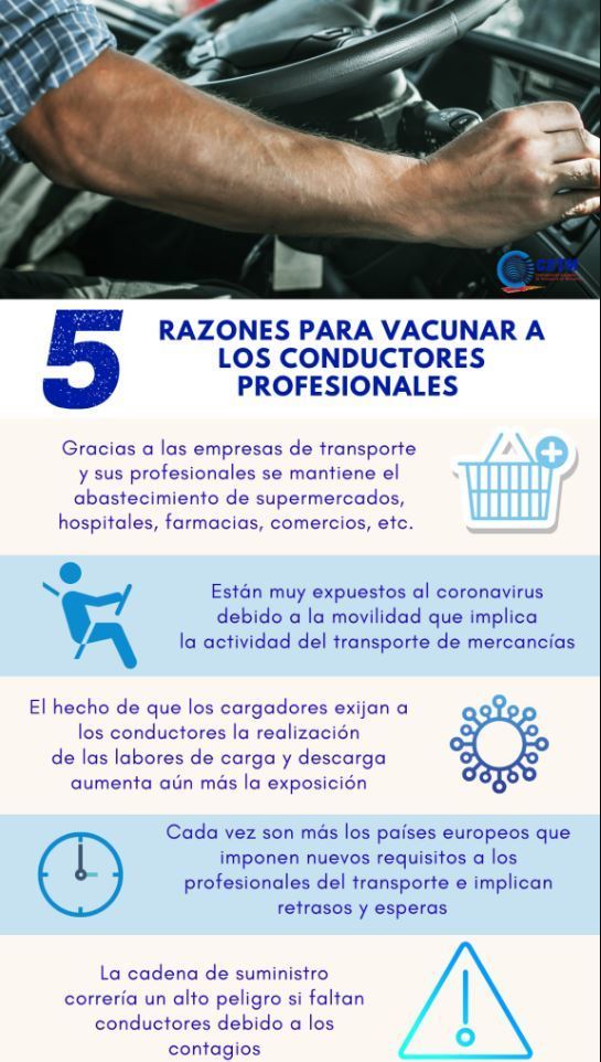 CETM recuerda que sin transporte no hay vacunas