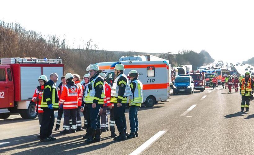 imagen del autobús accidentado