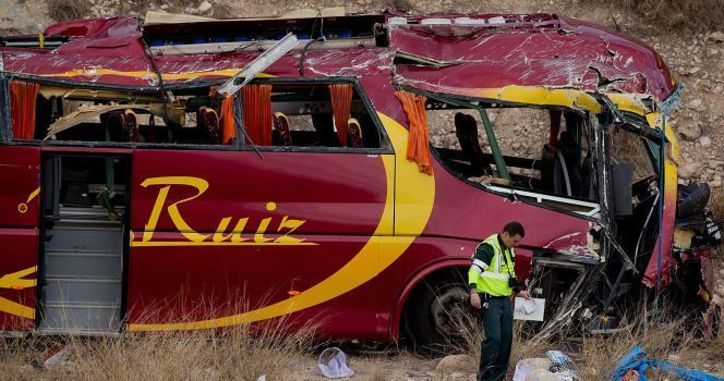 Imagen del autobús siniestrado. Archivo Diario de Transporte,