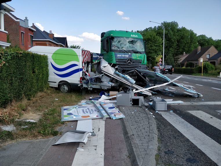 Imagen del accidente provocado por el camionero polaco