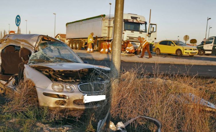 Imagen del accidente en el que fallecieron dos personas