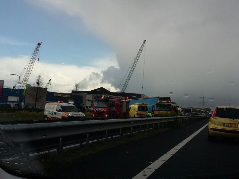 Accidente con camiones.