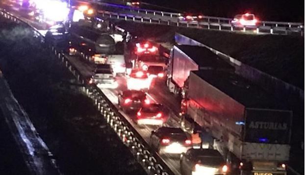 Sarón, accidente,