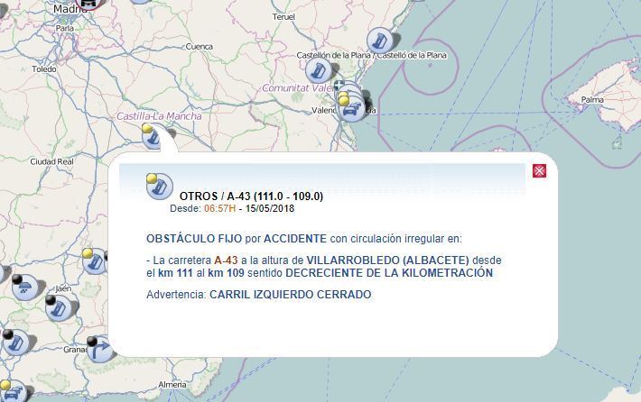 Lugar donde se ha producido el accidente
