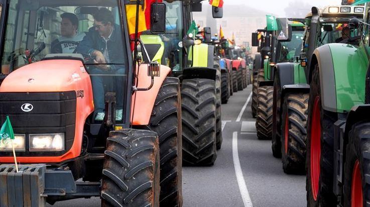 Imagen de una protesta de agricultores