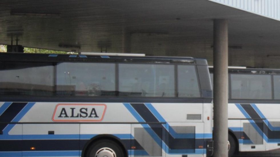 Imagen de autobuses del Grupo Alsa
