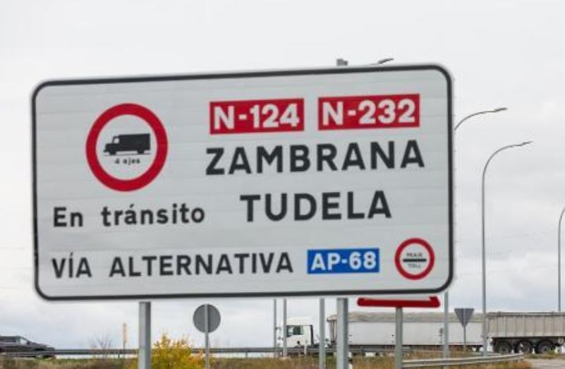 Cartel de vía alternativa