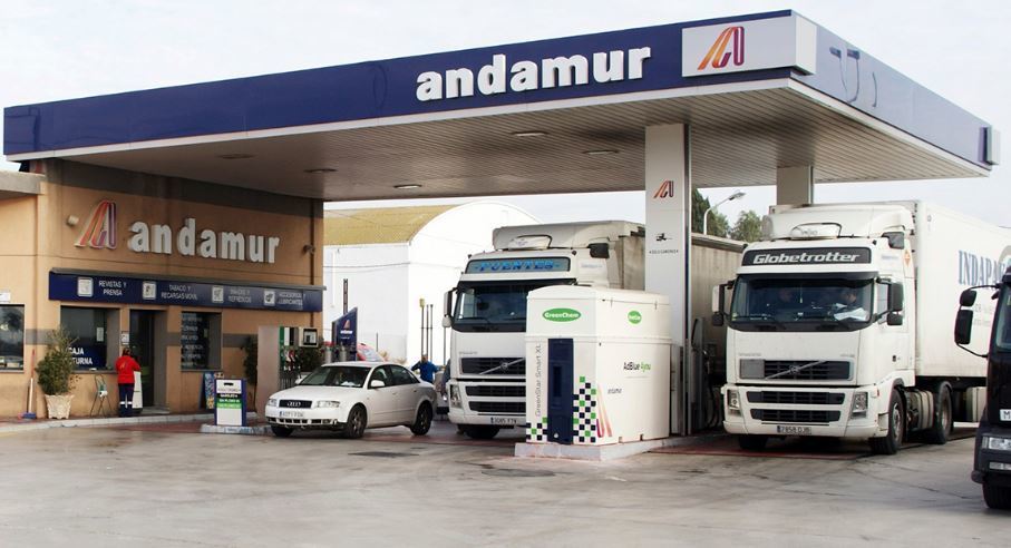 Un área de servicio Andamur