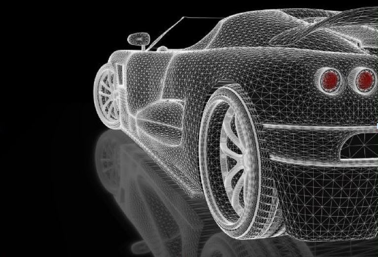 Imagen de un coche con las últimas tecnologías