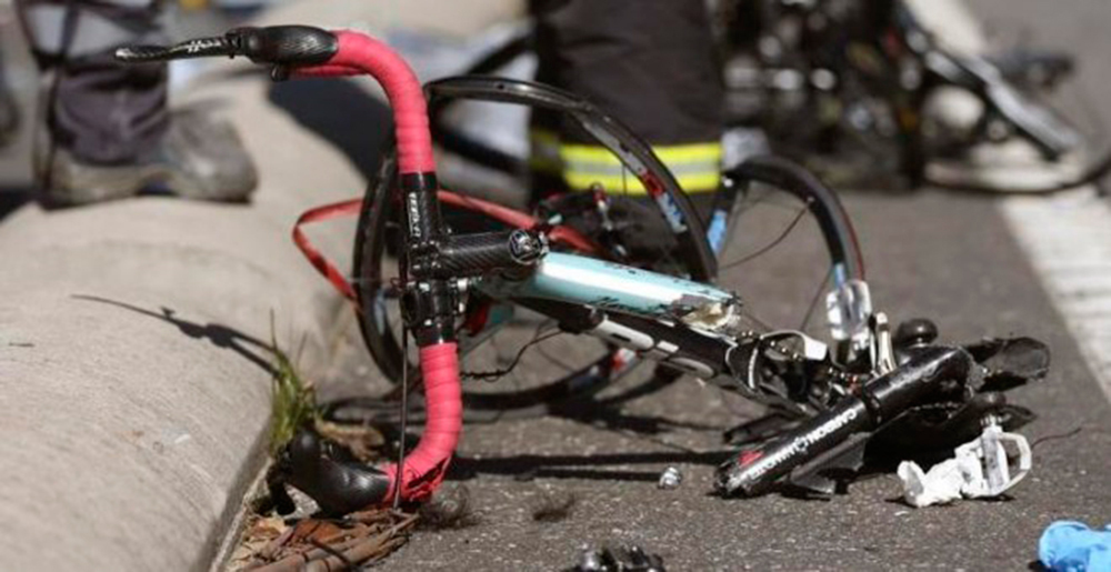 Imagen de bicicletas tras un accidente