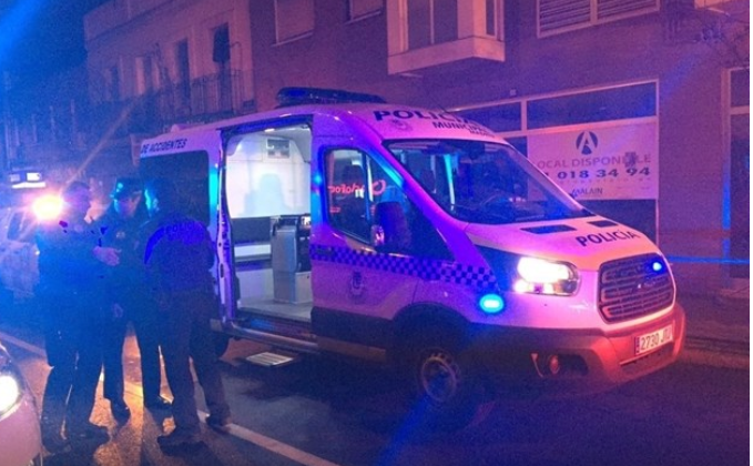 El servicio de Emergencias 112 en el lugar del accidente,