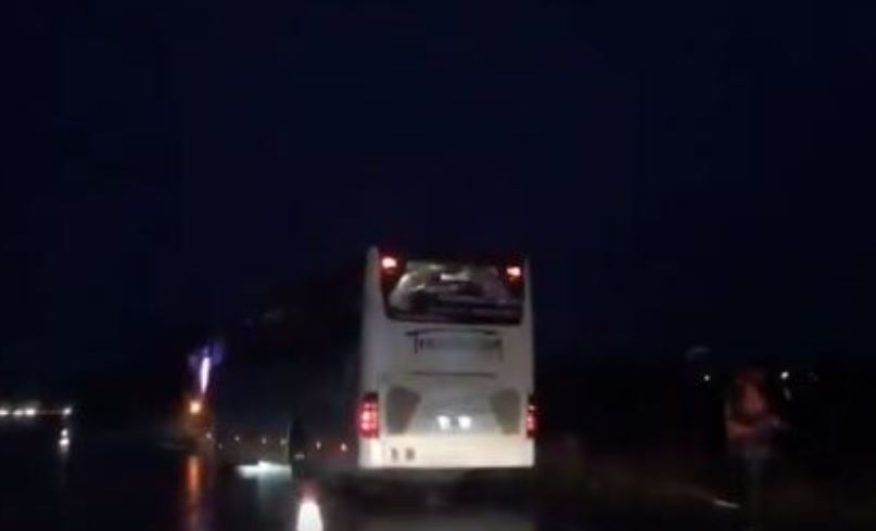 Imagen del autobús accidentado