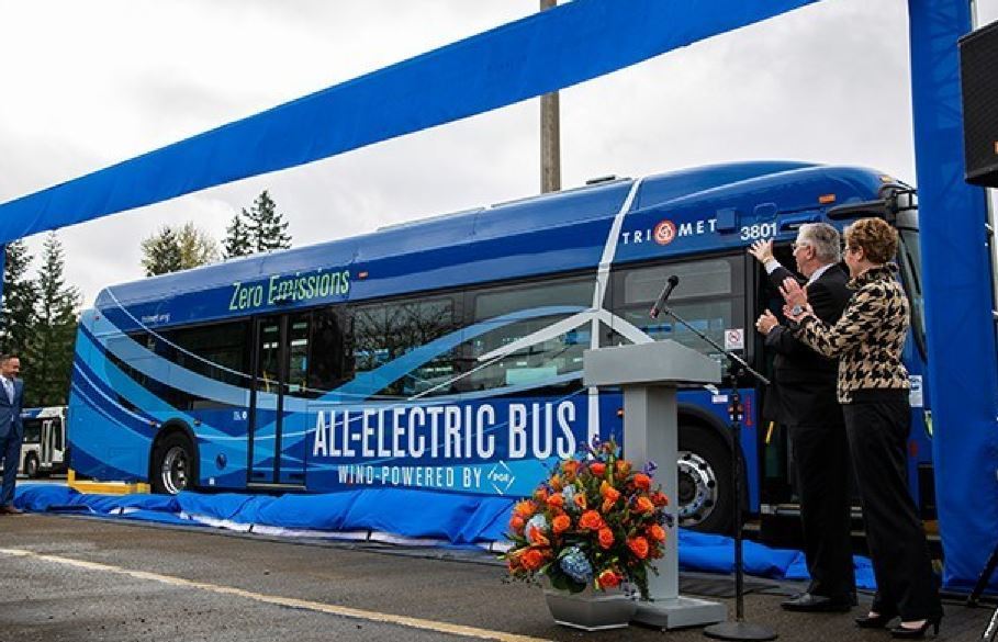 Imagen de uno de los autobuses eléctricos