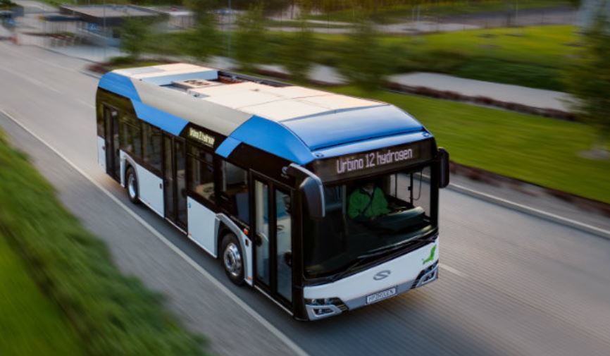 Imagen del autobús de Solaris a hidrógeno