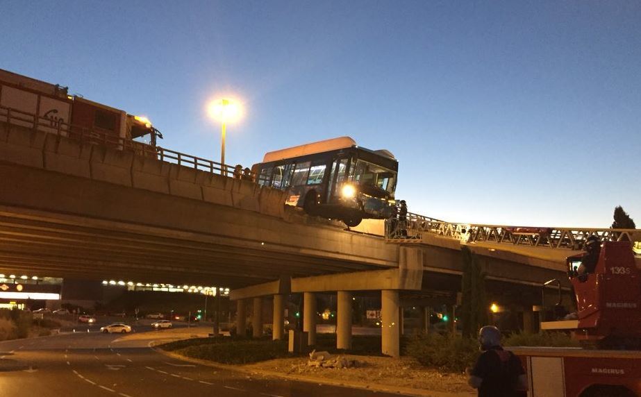 Imagen del autobús siniestrado