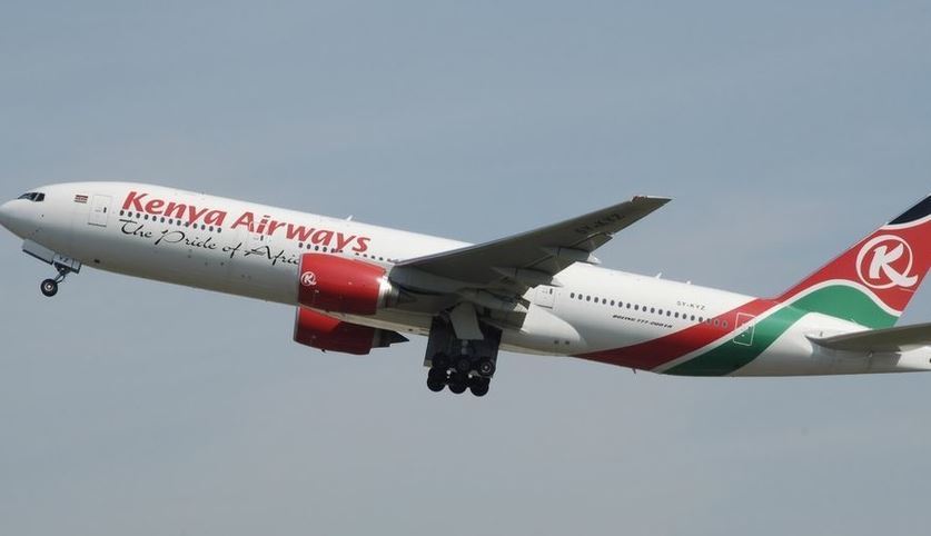 Imagen de un avión de Kenya Airways