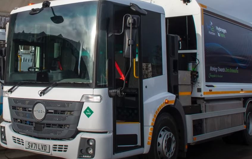 Aberdeen incorpora el primer camión Hyzon de hidrógeno del Reino Unido