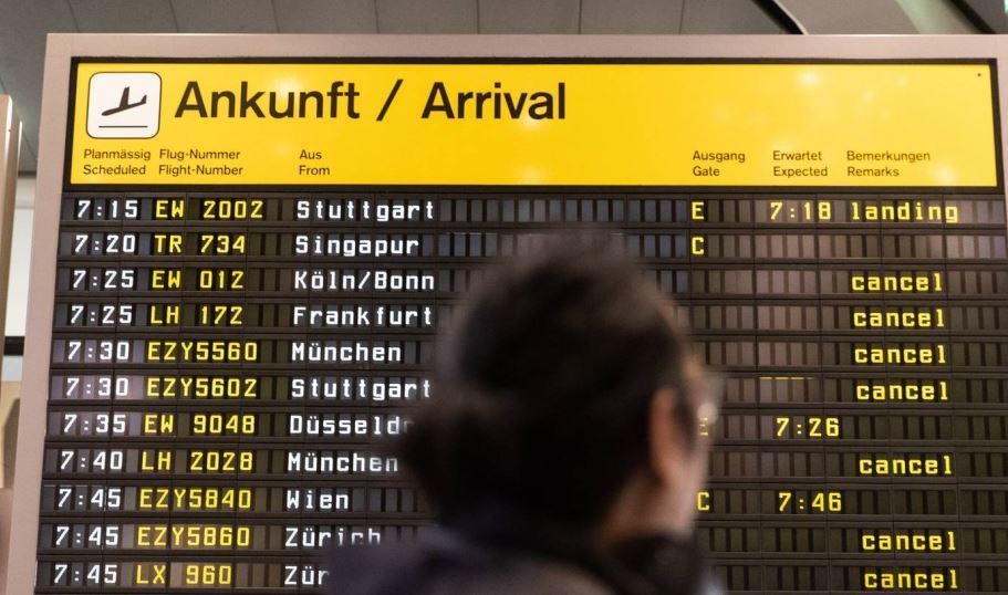 Imagen de las llegadas de viajeros a un aeropuerto de Alemania