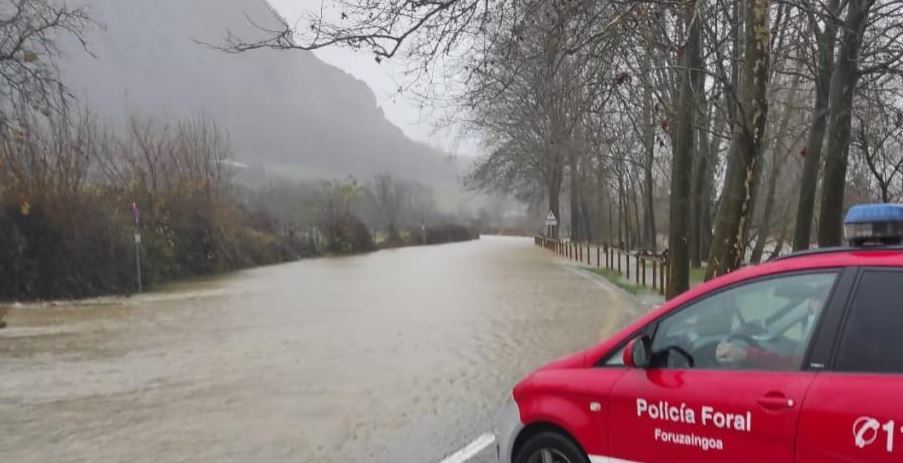 Imagen de las inundaciones en Navarra