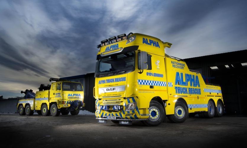 Alpha Recovery adquiere un DAF XF Boniface capaz de arrastrar 150 toneladas