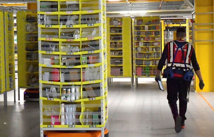 Imagen de un almacén de Amazon