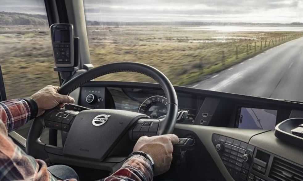 Un camionero al volante