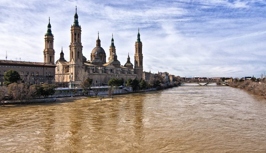 Imagen de inundaciones en Aragón por la crecida del Ebro