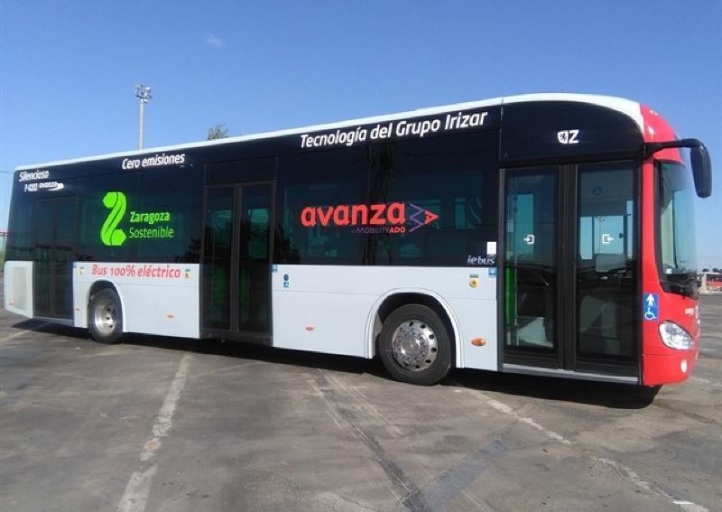 Imagen del nuevo autobús eléctrico de Zaragoza