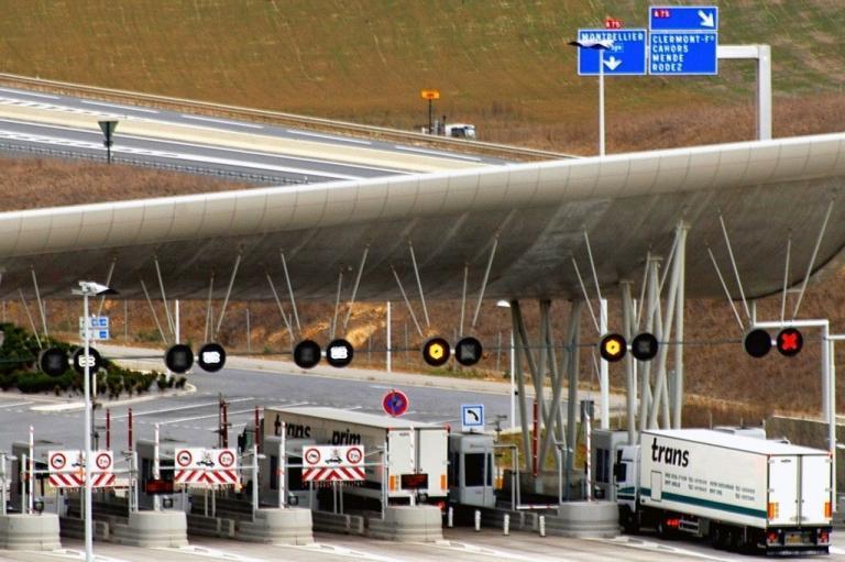 Un peaje en una autopista francesa